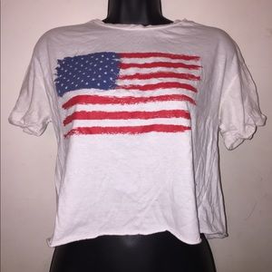 white flag crop top | charlotte russe